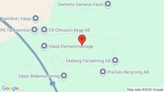 Fastighetsmarker till försäljning i Växjö - Bild från Google Street View