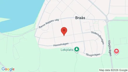 Fastighetsmarker till försäljning i Växjö - kort over placeringen